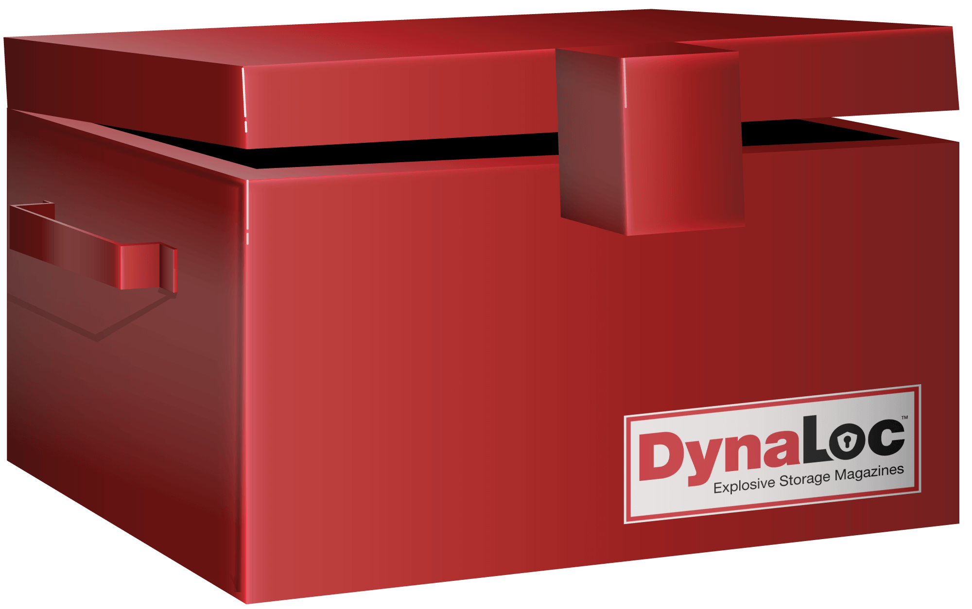 Rendering of an EL 489 indoor type 2 Cap Box with wheels and secure locking mechanism. DynaLoc brand from US Chemical Storage.